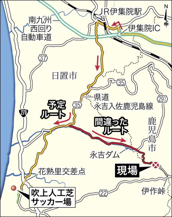 〈関連〉目的地までの当初予定ルートと、実際にバスが走ったルートを地図で確認する