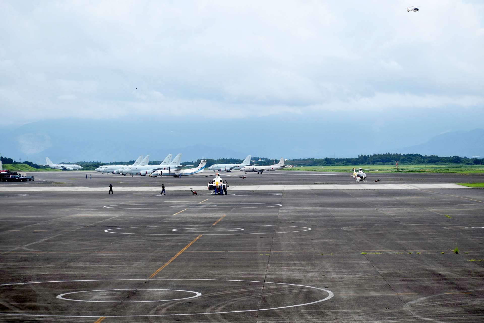 ２２日に米軍無人機のオーバーランが起きた海上自衛隊鹿屋航空基地＝２３日、鹿屋市の同基地