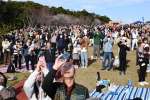 Ｈ３ロケット２号機の打ち上げでは２０００人以上の見学客が南種子町に集まった＝２月１７日、同町中之上