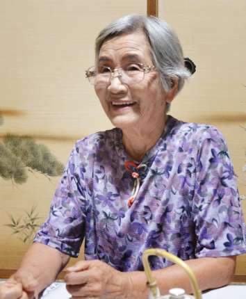 〈関連〉「軍国主義の時代は二度とごめん」と語る藤山善子さん＝都城市山田町中霧島