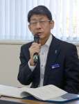 航海日当の不正受給問題について「重く受け止めている」と述べる第１０管区海上保安本部の赤松宏樹本部長＝２６日、鹿児島市の鹿児島第２地方合同庁舎