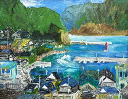 井上滿弍さんの作品「坊津港」