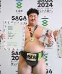 相撲少年個人で優勝した鹿児島の福崎真逢輝（樟南高）＝玄海町社会体育館