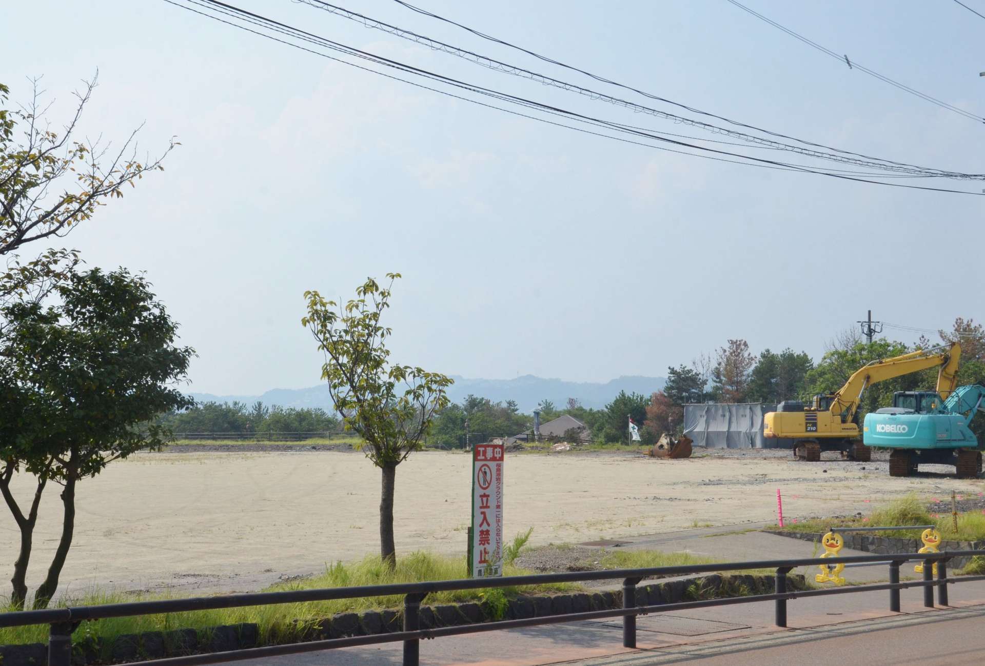 桜島学校の建設予定地＝鹿児島市桜島横山町