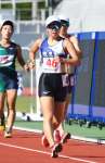 成年女子５０００メートル競歩で４位の鹿児島・大山藍（自衛隊）＝ＳＡＧＡサンライズパーク陸上競技場