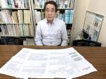 ９政党に公開質問状を出した「ノーモア・ミナマタ被害者・弁護団全国連絡会議」の元島市朗さん＝１９日、熊本県水俣市