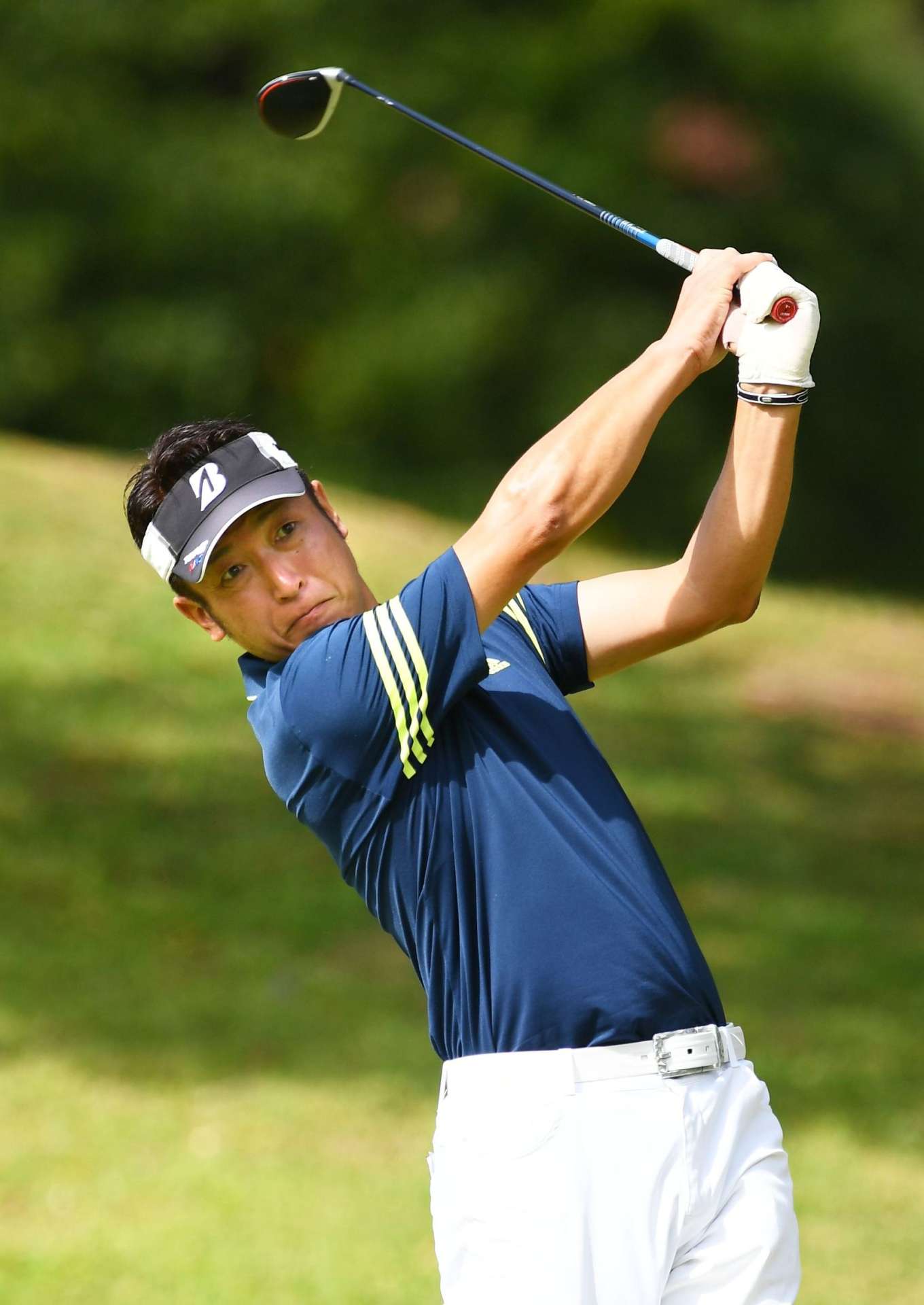 通算３オーバーで２位の長野正弥（グリーンヒル）＝溝辺ＣＣ