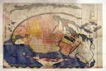 西南戦争での被災状況を色分けした「明治十年鹿児島略絵図」（黎明館蔵）