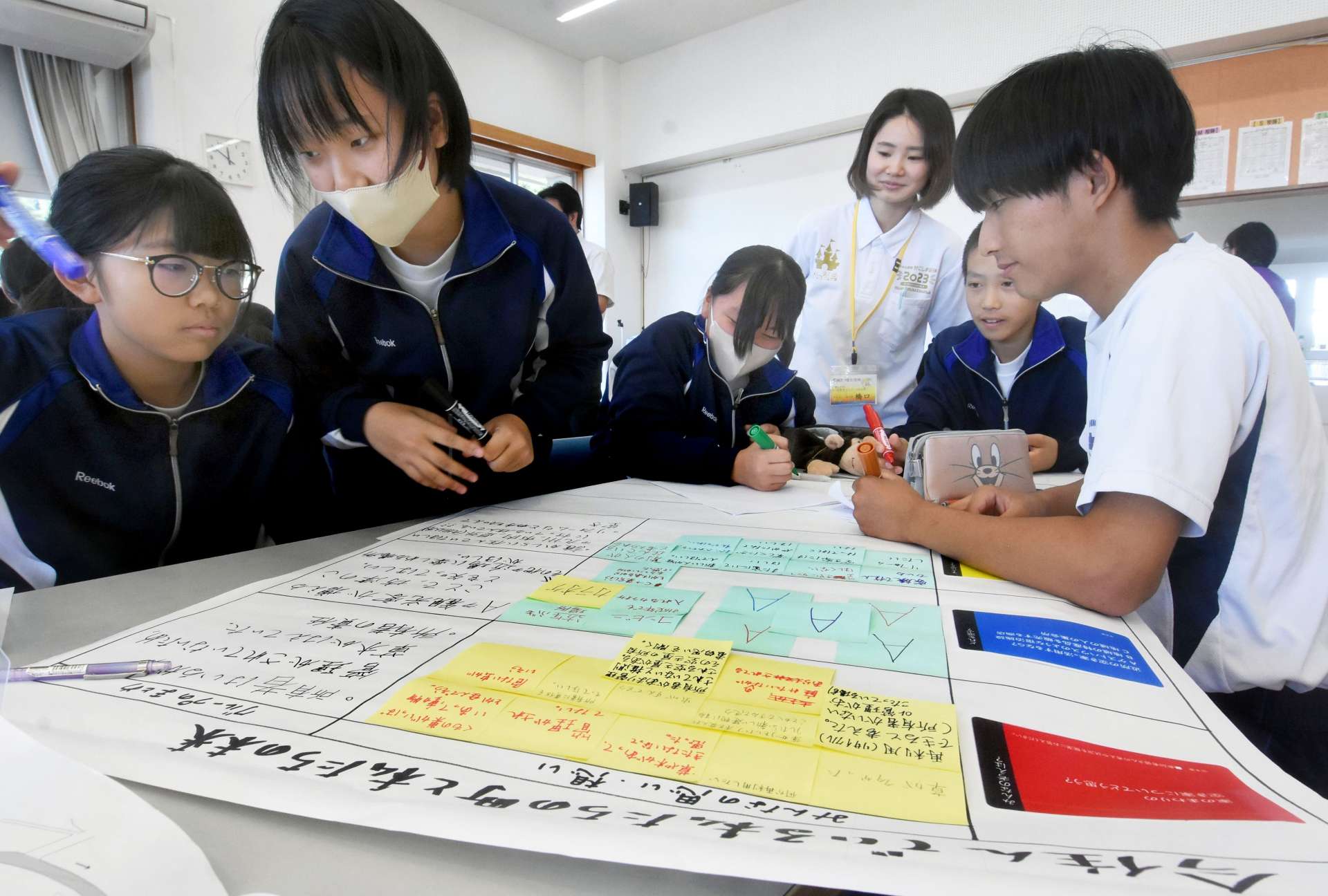空き家対策などをまとめる坊津学園生＝南さつま市坊津の同校
