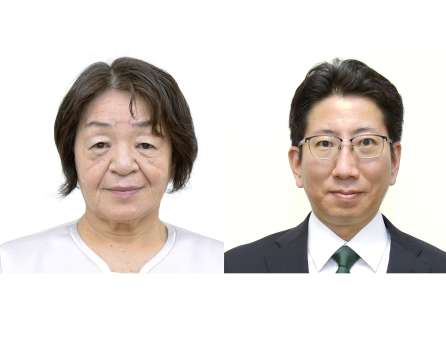 〈関連〉鹿児島市長選に立候補した桂田美智子氏と下鶴隆央氏（左から届け出順）