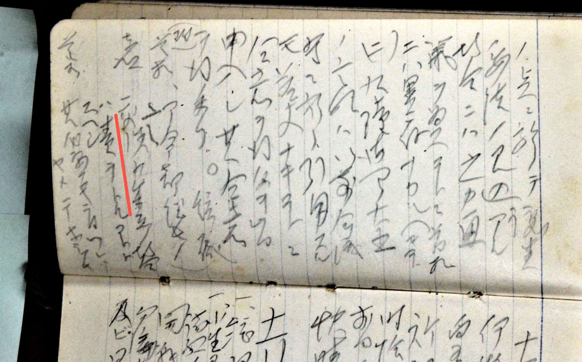 〈関連〉１９４１年の東郷茂徳のメモ。左側には東郷が東条英機首相に対し日米交渉不成立の場合は「責ヲトル」（傍線部）と話したことが記される（子孫所有）