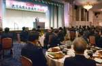 約２００人が集まった鹿児島商工会議所の年始会＝９日、鹿児島市