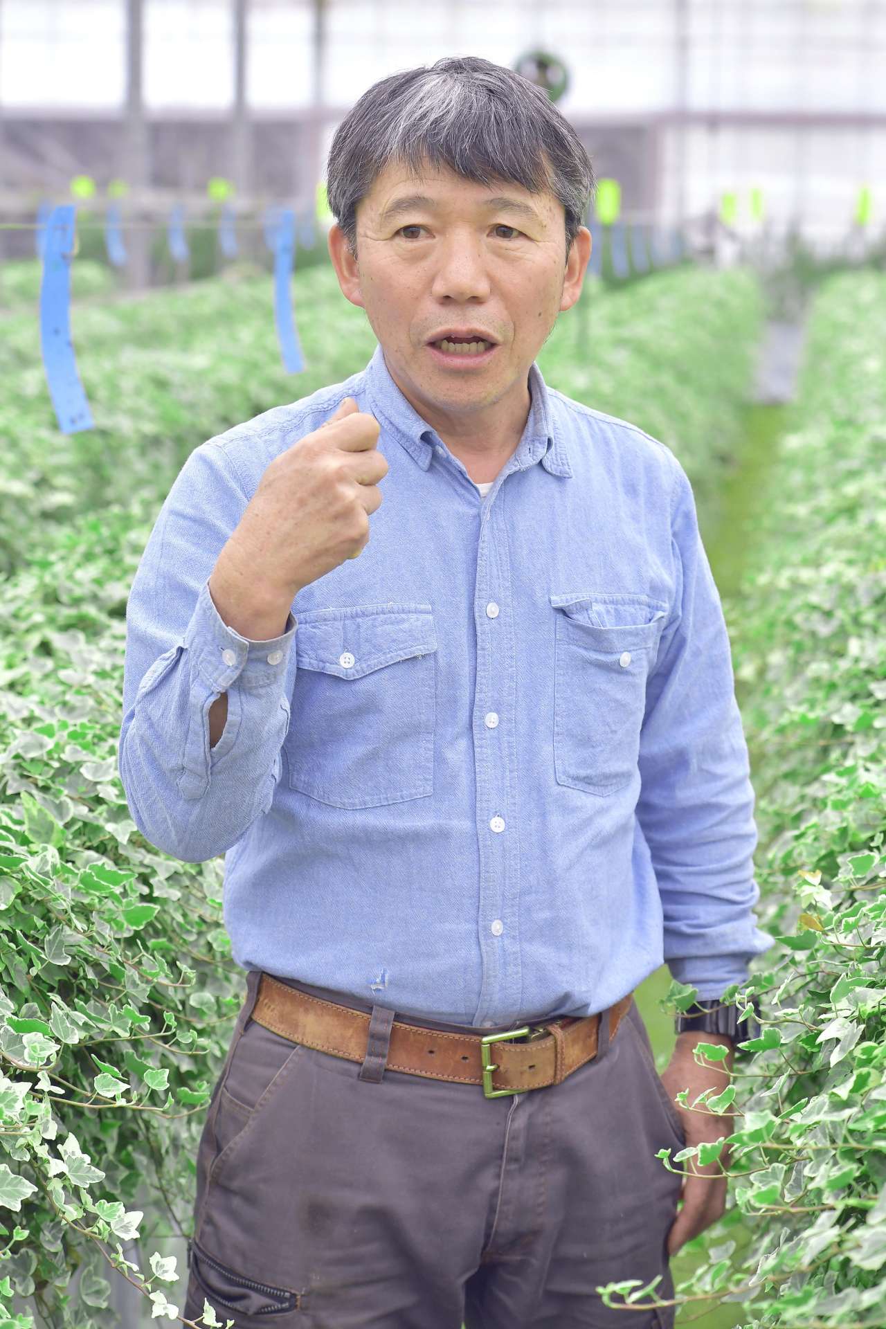 鹿児島県農業経営者クラブの南原武博会長＝さつま町柏原
