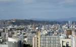 県庁から見たマンションが立ち並ぶ鹿児島市街地＝１７日