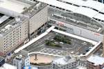 鹿児島中央駅西口駅前広場＝２０２３年１月１２日、本社チャーター機から撮影