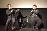 映画「敵」について語る吉田大八監督（左）と出演した松尾諭さん＝２６日、鹿児島市の鹿児島ミッテ１０