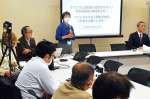 馬毛島の自然環境について報告があった集会＝６日、東京・永田町