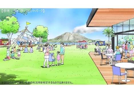 聞き取り調査での提案を基にした本港区緑地のイメージ図。今後の利活用を特定するものではない（鹿児島県提供）