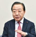 夏の参院選で野党候補一本化の必要性を語る野田佳彦代表＝２３日、鹿児島市