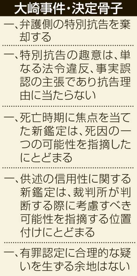 〈関連〉大崎事件の決定骨子を確認する