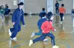 大口高生が企画した小学生向けに友達づくりや体力づくりを図るイベント＝伊佐市の伊佐市大口高校