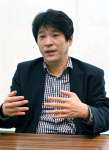 「事業者の悩みに合わせた提案が大事」と話す金融庁企画市場局の新発田龍史審議官＝１０日、鹿児島市山之口町のホテルグランセレッソ鹿児島