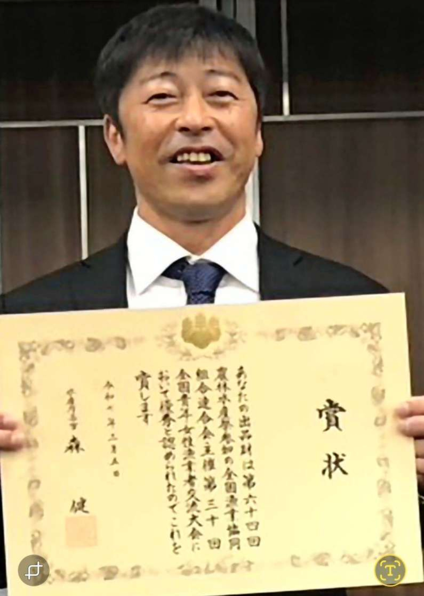 水産庁長官賞を受賞した宮国友さん（本人提供）