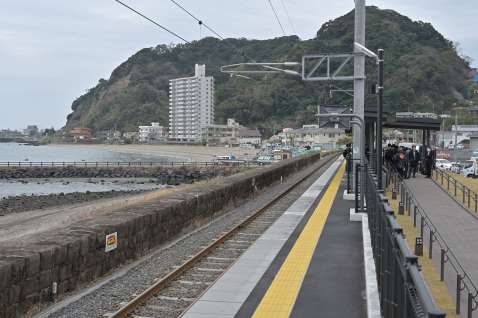 報道公開された日豊線のＪＲ仙巌園駅＝１４日午前、鹿児島市吉野町