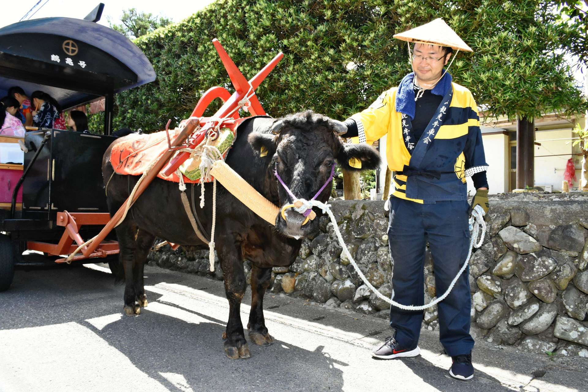 運行中に休憩する「ちはる」＝２０２４年７月２８日、出水市麓町