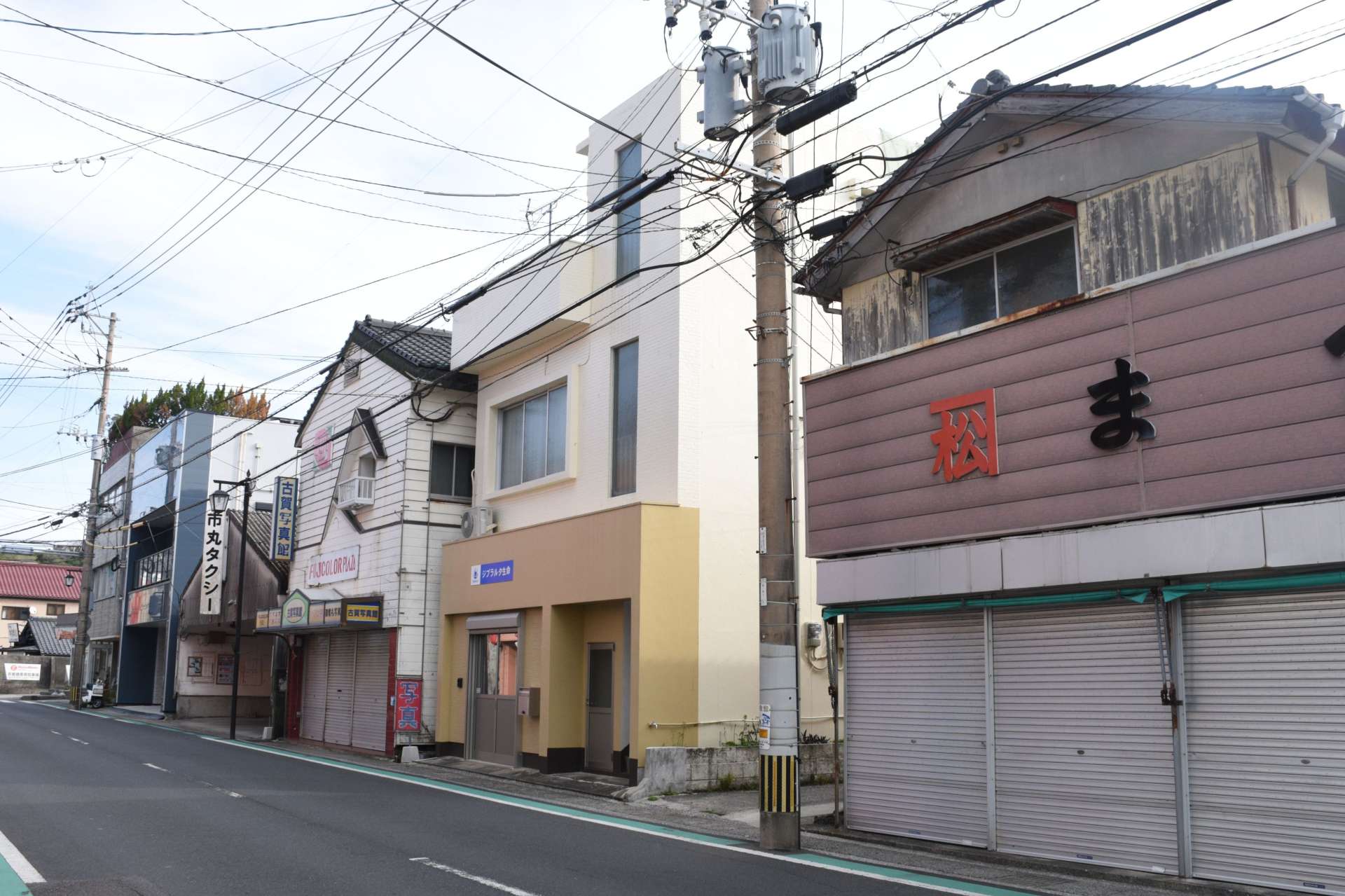 公示地価の上昇率が県内トップ４．１％だった「西之表市東町７０５９の１」付近