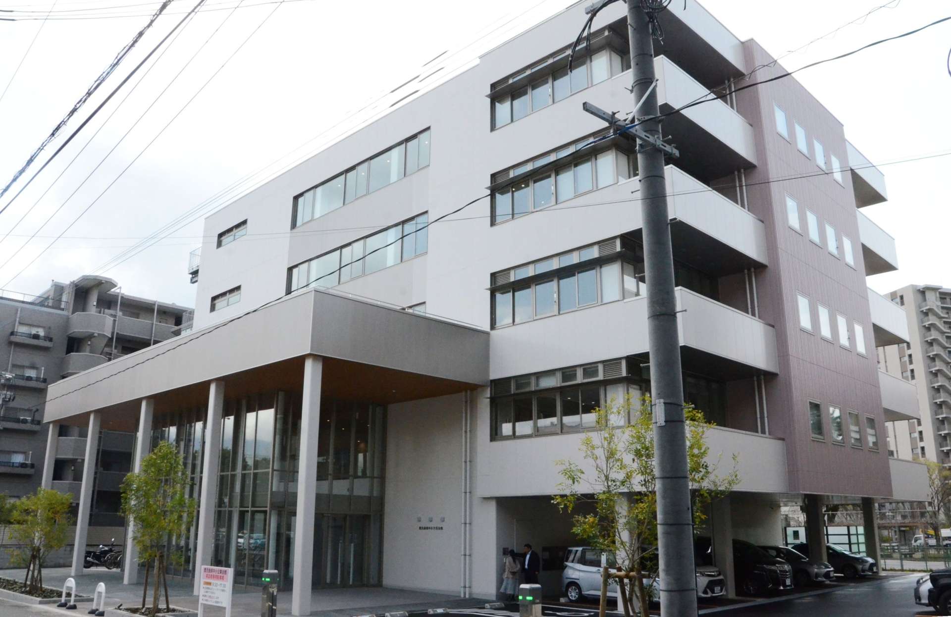 鹿児島県産業会館の後継施設となる県中小企業会館＝２４日、鹿児島市城山町