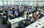 今国会での「再審法改正」を訴える集会参加者＝２５日、東京・永田町
