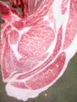 「幸翔大」の血を引く牛の枝肉（古城種畜場提供）