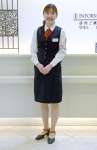 ４月末で廃止される山形屋の制服＝９日、鹿児島市の山形屋