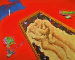 絹谷幸二「ＮＥＬＬＡ　ＳＡＢＢＩＡ（砂の中）」１９８２年、ミクスト・メディア、エジプトの砂、カンバス、１８１．８×２２７．３センチ
