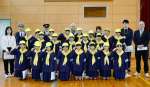 新体制で交通事故防止運動に励む「宮之城交通少年団」＝１４日、さつま町宮之城屋地