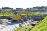 都城市が市南部の都城志布志道路梅北インターチェンジ近くで進める工業団地の整備現場＝都城市梅北町