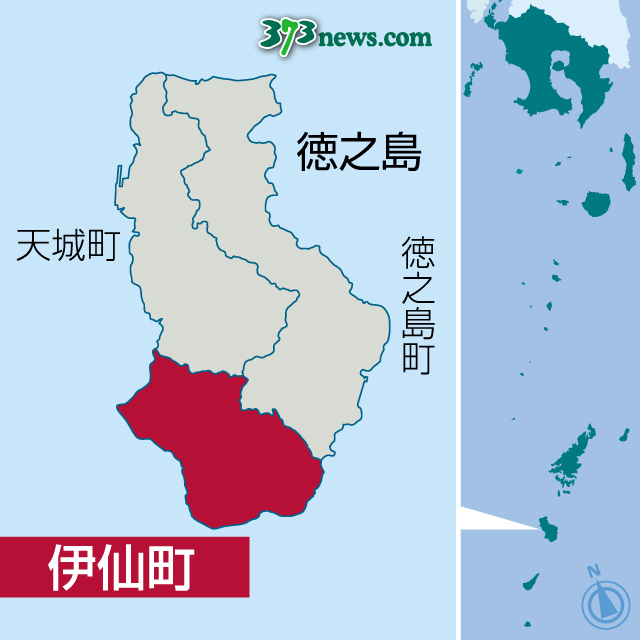 （伊仙町の位置を地図で確認する）