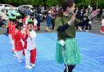 甲突池まつりでガラッパ踊りを奉納する園児たち＝鹿児島市郡山町