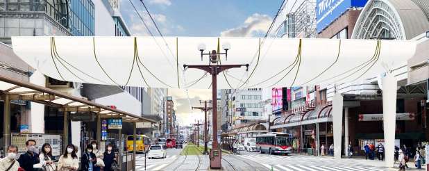 〈関連〉どんなアーケード？完成イメージ図を確認する（天文館電車通りジョイントアーケード整備実行委員会提供）
