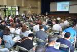 八重山周辺での風力発電計画に関する住民説明会＝７日、鹿児島市の郡山公民館