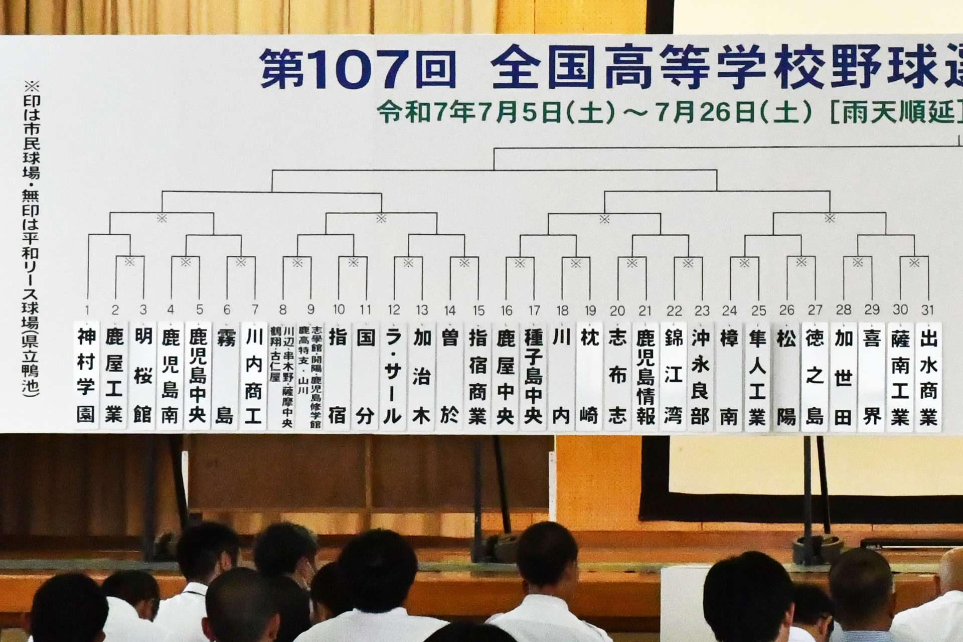 〈鹿児島大会左パートの組み合わせを見る〉