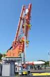 公開された観測ロケット「Ｓ３１０－４６号機」＝７日、肝付町の内之浦宇宙空間観測所