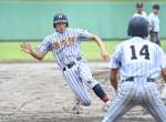 タイブレークの１０回裏尚志館無死一、二塁、新村の中前打で二走田原が生還しサヨナラ＝鴨池市民