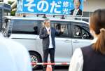 応援演説する自民党の森山裕幹事長＝１６日、肝付町