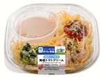 「デーリィ牛乳」のコクが際立つ「冷たいパスタ　海老トマトクリーム」（４９８円）