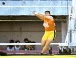 女子ハンマー投げで８位に入った坂口はな（鹿南）＝ホットスタッフフィールド広島