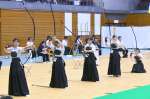 女子団体で１６強入りした鹿玉龍＝鳥取県立武道館