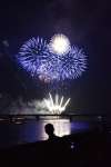 〈昨年の大会から〉夏の夜空を彩る花火＝薩摩川内市の川内川河川敷
