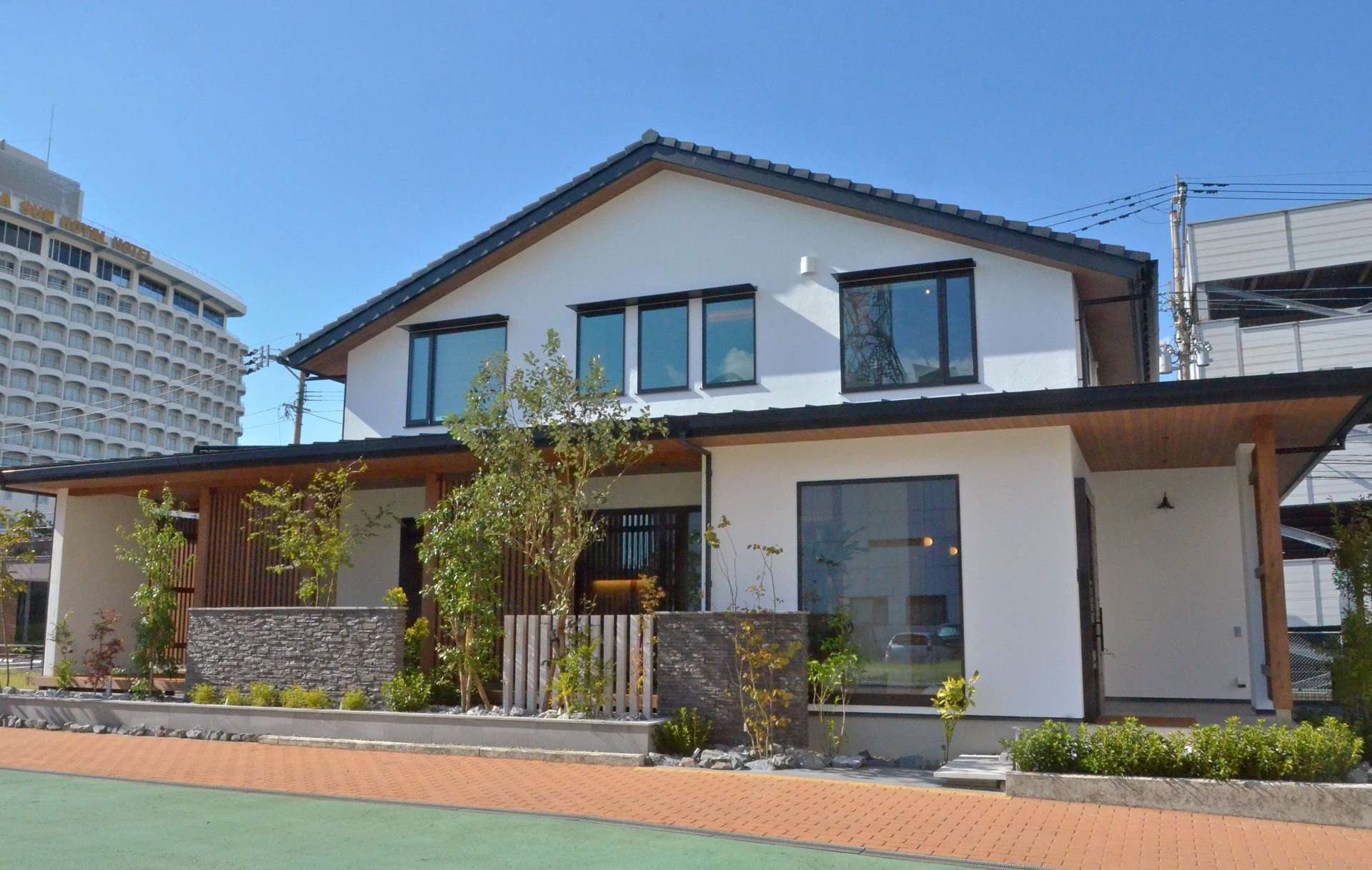 ７日オープンする旭住宅のモデルハウス＝５日、鹿児島市の南日本ハウジングプラザ　エコスクエア〓（ローマ数字の２）